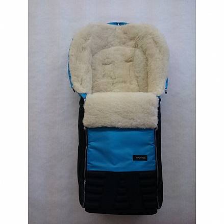 Спальный мешок в коляску №16 из серии Snowman, цвет – бирюзовый 